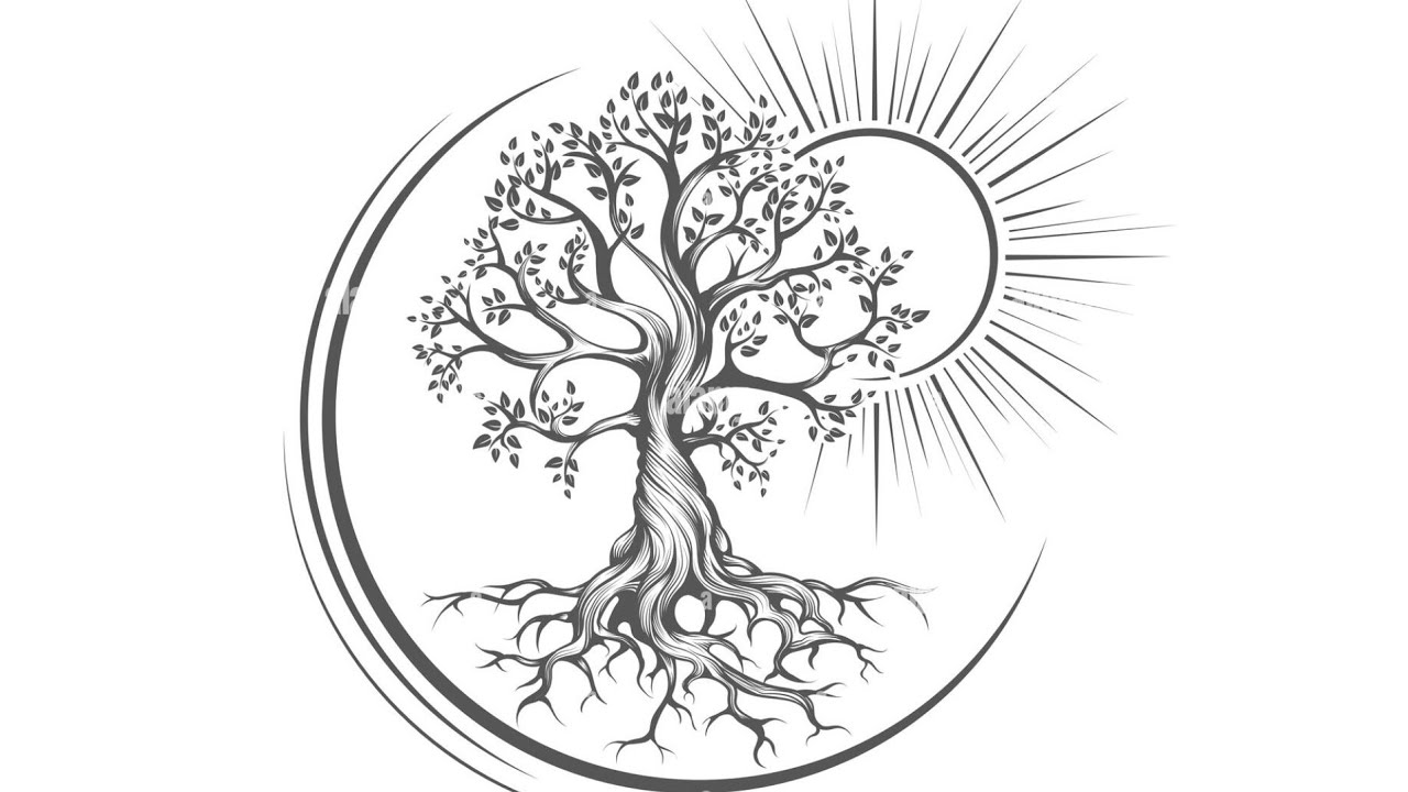 Easy Drawing Tree Of Life Tree Of Life Drawing Yggdrasil