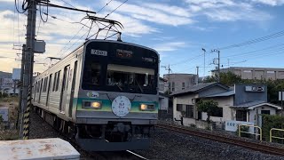 天沼踏切にて、秩父鉄道7800系7801編成 通過シーン