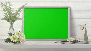 Green screen photo frame for video editing/no copyright