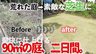 15万円で荒れた庭を芝生に仕上げる！プロとDIYで最高な芝lifeを手に入れる