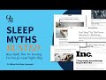 Sleep Myths Busted