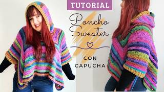 How to Knit PONCHO and turn it into SWEATER. EASY AND FAST TUTORIAL you will love it. Ideal Beginner