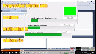 C# Tutorial - Progress Bar | with custom text while loading