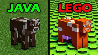 minecraft mobs as java vs lego