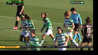 Golo de Ana Capeta frente ao Albergaria 1-0