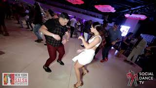 Michelle Morales \u0026 Brandon Ayala - Salsa social dancing | Goya New York Int. Salsa Congress 2019