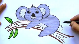 Cómo dibujar un KOALA (fácil) y paso a paso