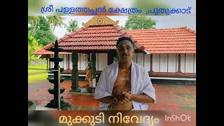 മുക്കുടി നിവേദ്യം  ശ്രീ പള്ളത്തപ്പൻ ക്ഷേത്രത്തിൽ