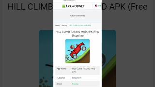 how to hack or download apk mode hill climb racing on Android and iOS #shorts #viral