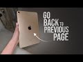 How to Go Back to Previous Page on iPad (tutorial)