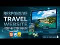 ✈️ Build a Stunning Travel Website 🌍 | HTML CSS JavaScript | Responsive Design + Free Code