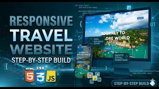 ✈️ Build a Stunning Travel Website 🌍 | HTML CSS JavaScript | Responsive Design + Free Code