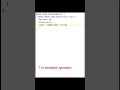 Ternary Operator in java