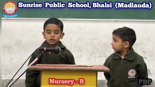 Sunrise Public School, Bhalsi (Panipat) PDP by Nursery-B