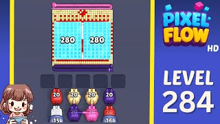 Pixel Flow Level 284 Solution Walkthrough