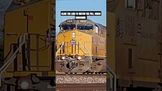 UP 6926 A C44ACM LEADS A WESTBOUND GRAIN TRAIN ON THE KANSAS SUB! #shorts #train #railway