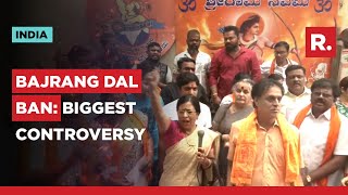 Anger Over Congress' 'Bajrang Dal Ban' Call: VHP \u0026 Bajrang Dal Workers Recite Hanuman Chalisa