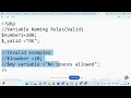 PHP variable programs Learn with examples