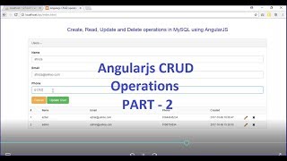 Angularjs CRUD operation using PHP and MySQL -PART 2