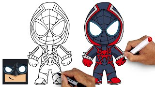 How To Draw Miles Morales 2099 | Draw & Color Tutorial