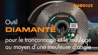 Outil diamanté pour le tronçonnage et le meulage au moyen d’une meuleuse d’angle