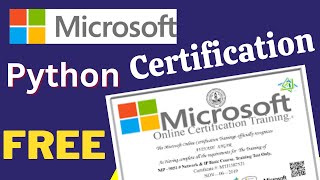 Microsoft Free Python Certification Course With Project | Free Full Python Course