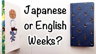 Hobonichi Weeks Comparison 🔍 English vs. Japanese 🤔 January vs. spring April start