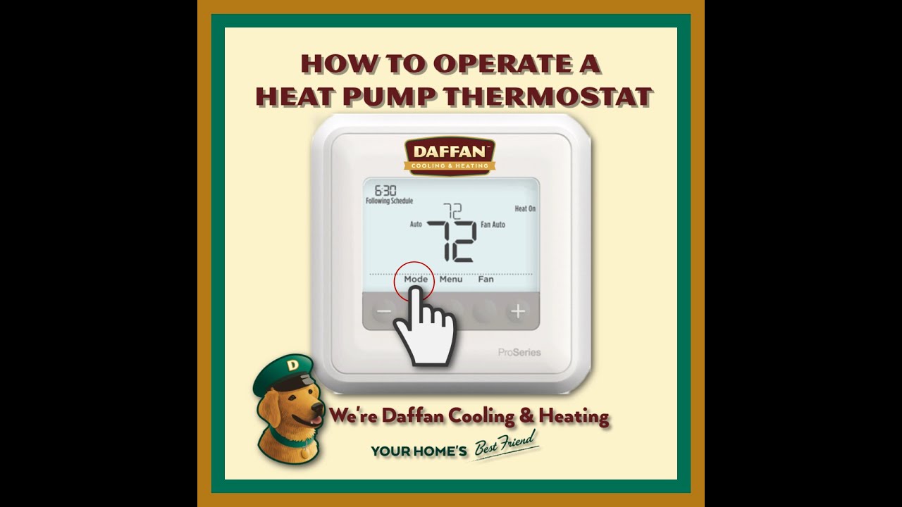 How To Operate A Heat Pump Thermostat - YouTube