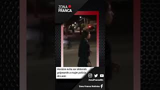 Hombre evita ser detenido golpeando a mujer policía de León