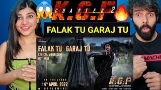 Falak Tu Garaj Tu Lyrical (Hindi) | KGF Chapter 2 Reaction !!| Rocking Star Yash | Prashanth Neel