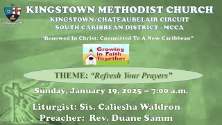 Kingstown Methodist Church, Morning Worship Service, Sunday, January 19, 2025, at 7:00 A.M.