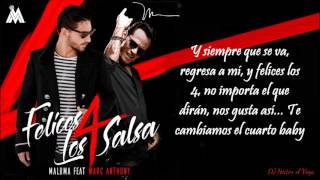 Felices los 4 (Salsa Version) [Letra] - Maluma & Marc Anthony