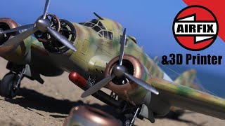 【Scale Model】 Airfix SM.79 Vintage Kit & 3ⅮPrinter  1/72  Full Build