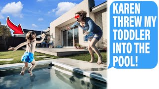 Karen Threw My INFANT Into Pool After I Caught Her Trespassing! Calls COPS On ME!