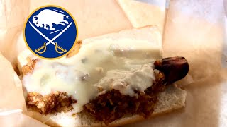 Buffalo Sabres Spicy Cheese Hotdog Review | Key Bank Center | Arena Food