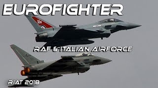 4Kᵁᴴᴰ 4K UHD  Eurofighter Typhoon  RAF \u0026 Italian Airforce Highlights RIAT 2018