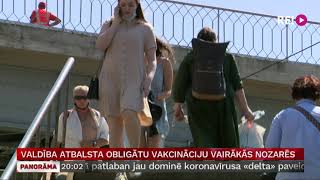 Valdība atbalsta obligātu vakcināciju vairākās nozarēs