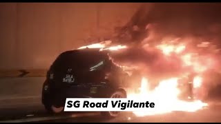 2nov2021 cte to tpe honda fit #ska9418j caught fire inside the tunnel