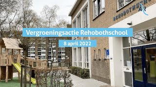 Groenblauw schoolplein voor Rehobothschool in Alphen aan den Rijn