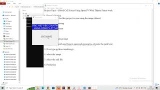 Blood Cell Counting Using Opencv Module and with Tkinter Frame Work