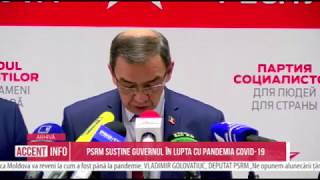 PSRM  susține guvernul în lupta cu pandemia COVID 19