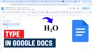 How to Type H2O in Google Docs | Subscript Number Tutorial