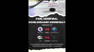 CSHL Semifinal Doubleheader tonight starting at 6PM on the OPP!!