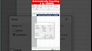 Insert Automatic Counting from 1 to 100000🔥 #excel #msexcel #eleganceacademy