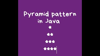 Pyramid Pattern In | Java By Sachin
