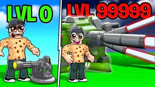 Upgrading TURRETS into GOD TURRETS in ROBLOX TOWER DEFENSE!