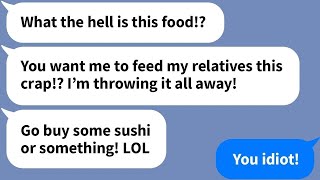 【Apple】My husband threw away all the food that I made for his relatives, but then my MIL