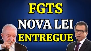 FGTS: NOVA LEI ENTREGUE PARA LULA PARA AUTORIZAR O SAQUE DO FGTS PARA OPTANTES DO SAQUE ANIVERSÁRIO