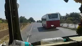 Ratnagiri-Tuljapur MSRTC Bus CRAZY Overtake #MS Body Bus on Kolhapur Highway