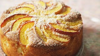 Peach yogurt cake that makes you fall in love